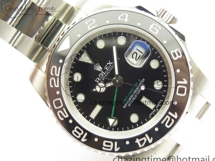 MiroTime 0131 GMT-Master II 116710 LN Black Ceramic 904L Steel DJF Best Edition on SS Bracelet A Bright 3245